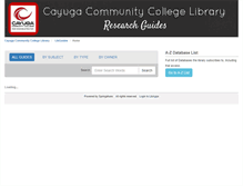 Tablet Screenshot of libguides.cayuga-cc.edu